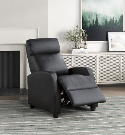 Homelegance  - Greenfield Push Back Reclining Chair in Black - 9420BK-1  view 7