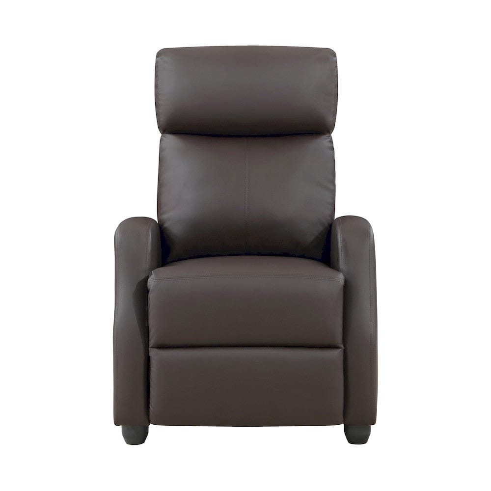 Homelegance  - Greenfield Push Back Reclining Chair in Dark brown - 9420DB-1  view 1