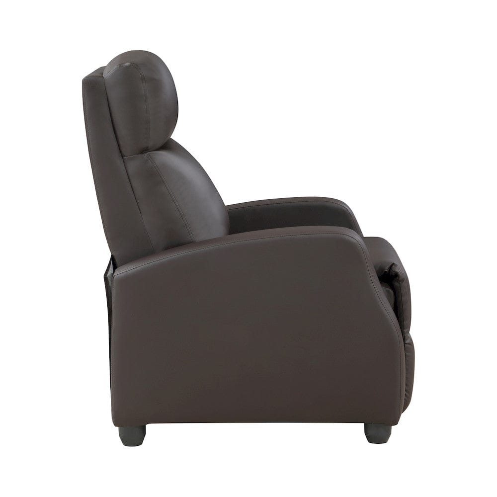 Homelegance  - Greenfield Push Back Reclining Chair in Dark brown - 9420DB-1  view 3