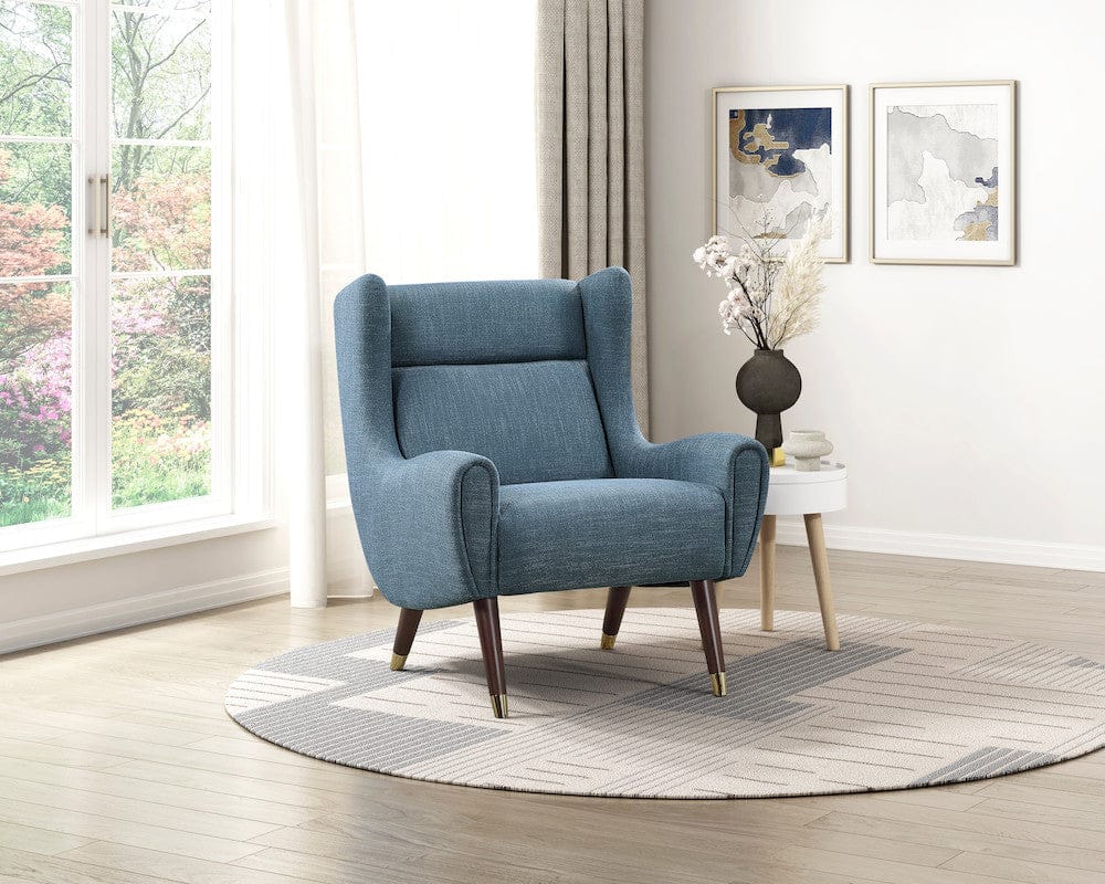 Homelegance  - Greta Accent Chair in Blue - 1098BUE-1  view 6