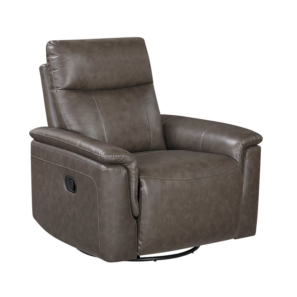 Homelegance  - Hadley Swivel Glider Reclining Chair in Dark brown - 9144DB-1  view 1