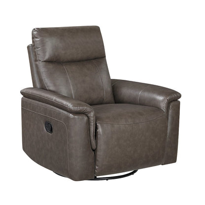Homelegance  - Hadley Swivel Glider Reclining Chair in Dark brown - 9144DB-1  view 1