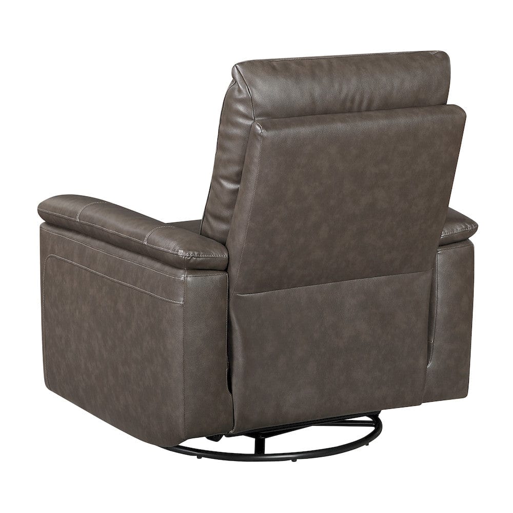 Homelegance  - Hadley Swivel Glider Reclining Chair in Dark brown - 9144DB-1  view 4