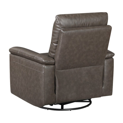 Homelegance  - Hadley Swivel Glider Reclining Chair in Dark brown - 9144DB-1  view 4