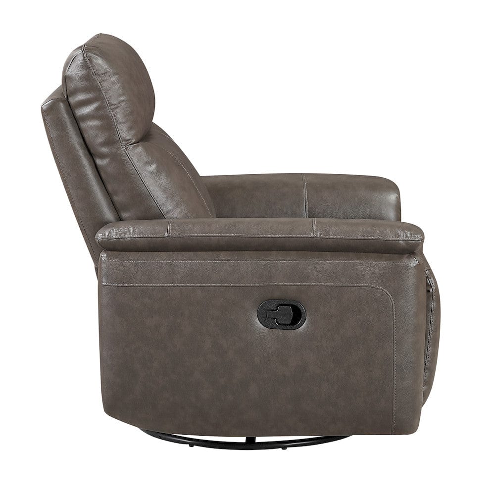 Homelegance  - Hadley Swivel Glider Reclining Chair in Dark brown - 9144DB-1  view 6