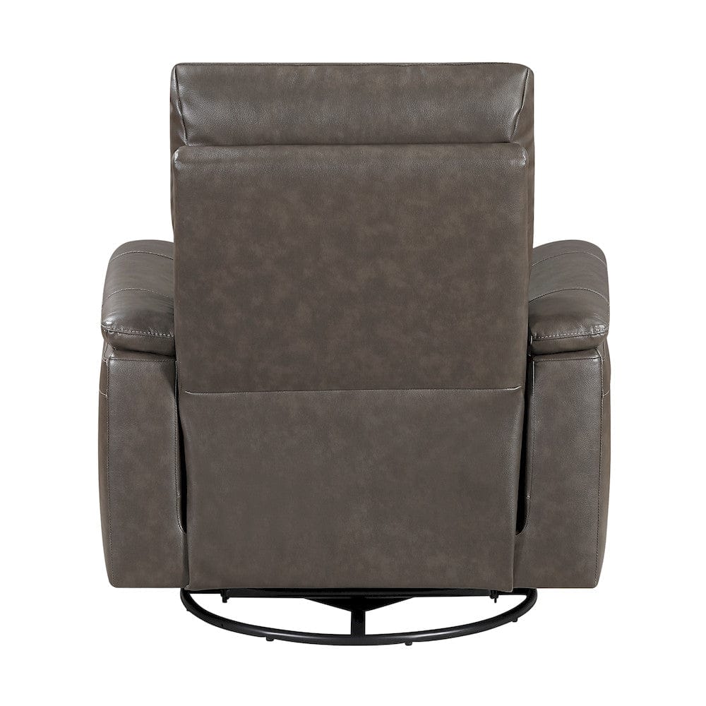 Homelegance  - Hadley Swivel Glider Reclining Chair in Dark brown - 9144DB-1  view 7