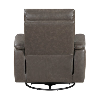 Homelegance  - Hadley Swivel Glider Reclining Chair in Dark brown - 9144DB-1  view 7