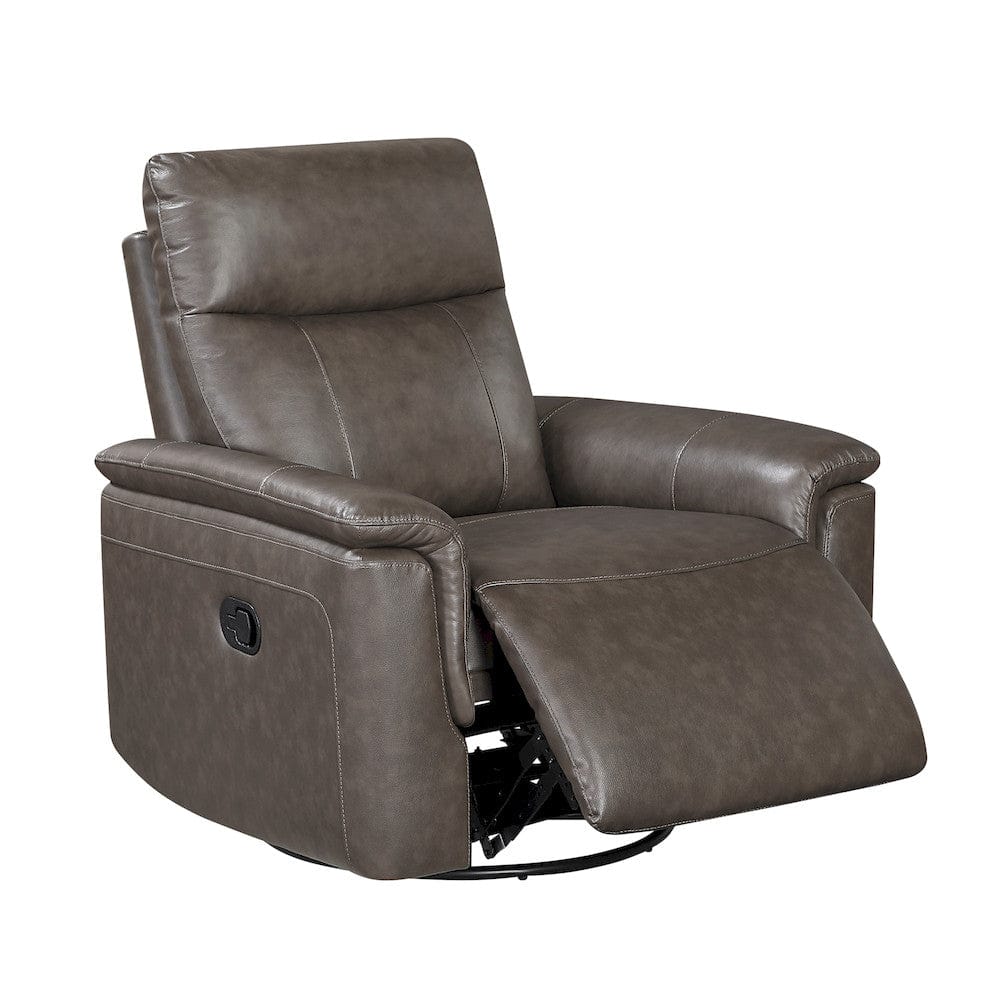 Homelegance  - Hadley Swivel Glider Reclining Chair in Dark brown - 9144DB-1  view 8