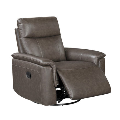 Homelegance  - Hadley Swivel Glider Reclining Chair in Dark brown - 9144DB-1  view 8