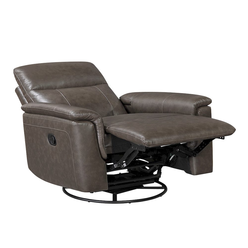 Homelegance  - Hadley Swivel Glider Reclining Chair in Dark brown - 9144DB-1  view 9