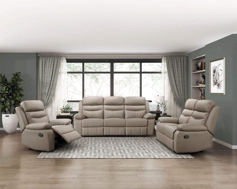 Homelegance  - Hancock Double Reclining Love Seat in Latte - 9628LTE-2  view 6