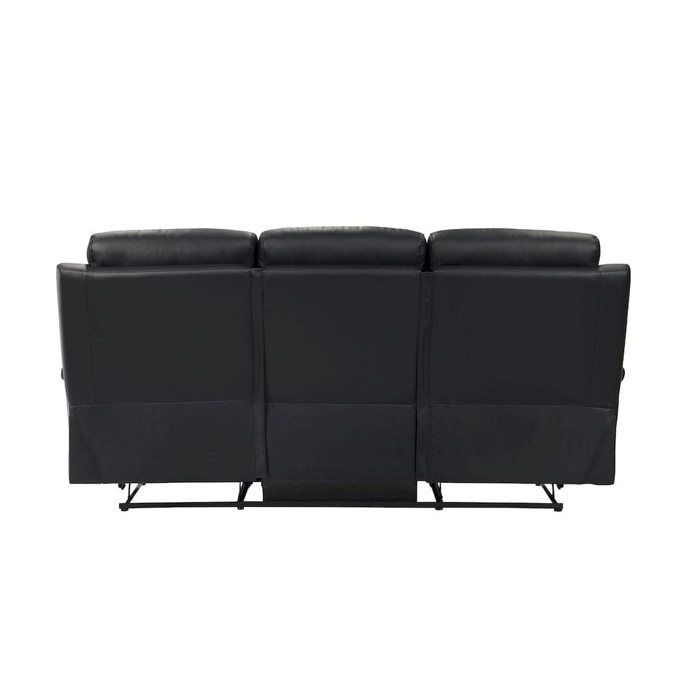 Homelegance  - Hancock Double Reclining Sofa in Black - 9628BLK-3  view 3
