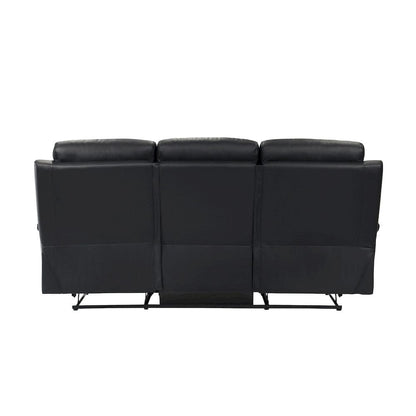 Homelegance  - Hancock Double Reclining Sofa in Black - 9628BLK-3  view 3