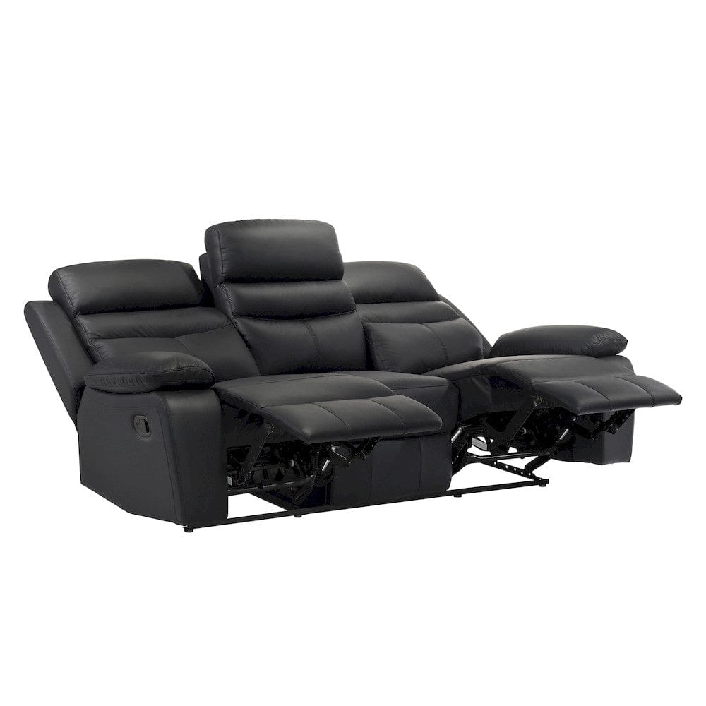 Homelegance  - Hancock Double Reclining Sofa in Black - 9628BLK-3  view 4