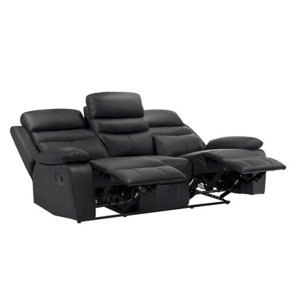 Homelegance  - Hancock Double Reclining Sofa in Black - 9628BLK-3  view 4