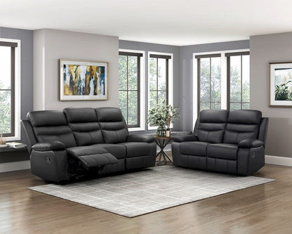 Homelegance  - Hancock Double Reclining Sofa in Black - 9628BLK-3  view 7