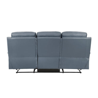 Homelegance  - Hancock Double Reclining Sofa in Blue - 9628BUE-3  view 3