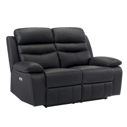 Homelegance  - Hancock Power Double Reclining Love Seat in Black - 9628BLK-2PW  view 3