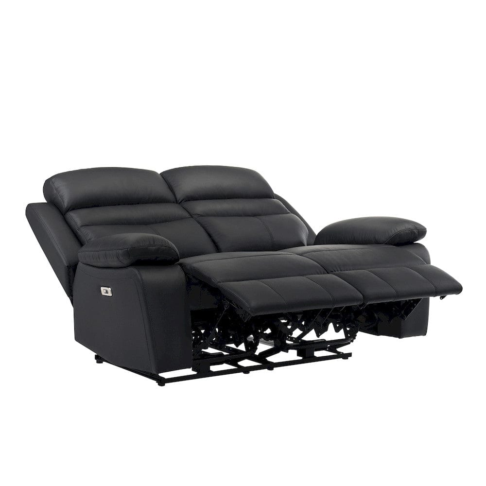 Homelegance  - Hancock Power Double Reclining Love Seat in Black - 9628BLK-2PW  view 9