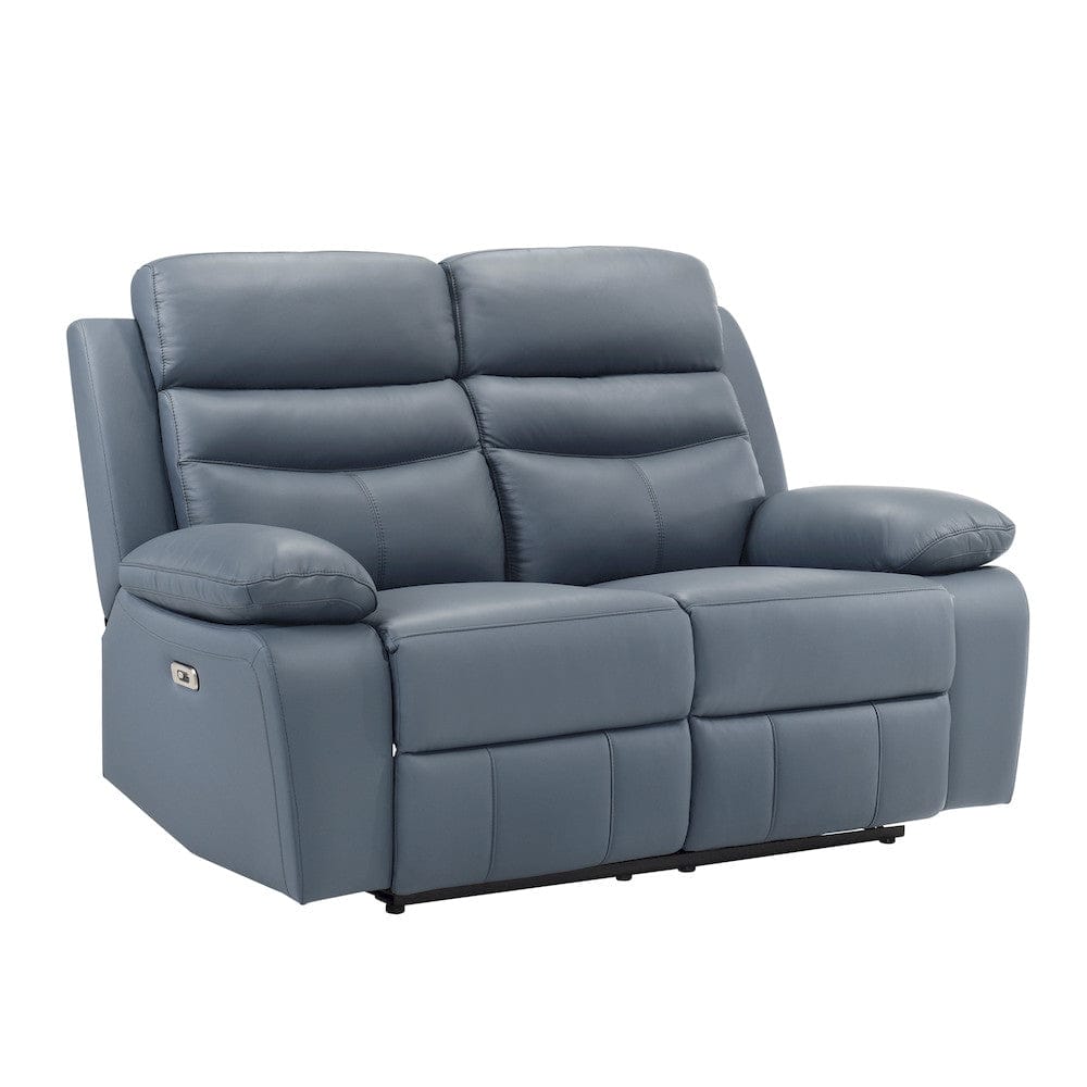 Homelegance  - Hancock Power Double Reclining Love Seat in Blue - 9628BUE-2PW  view 2