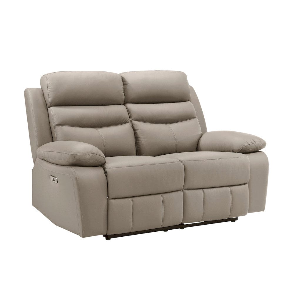 Homelegance  - Hancock Power Double Reclining Love Seat in Latte - 9628LTE-2PW  view 2