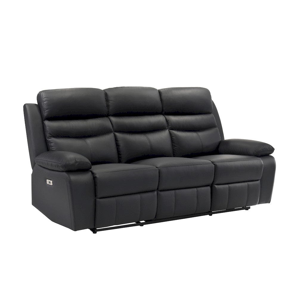 Homelegance  - Hancock Power Double Reclining Sofa in Black - 9628BLK-3PW  view 2