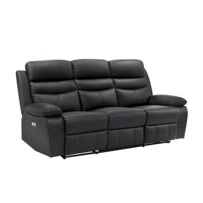 Homelegance  - Hancock Power Double Reclining Sofa in Black - 9628BLK-3PW  view 2
