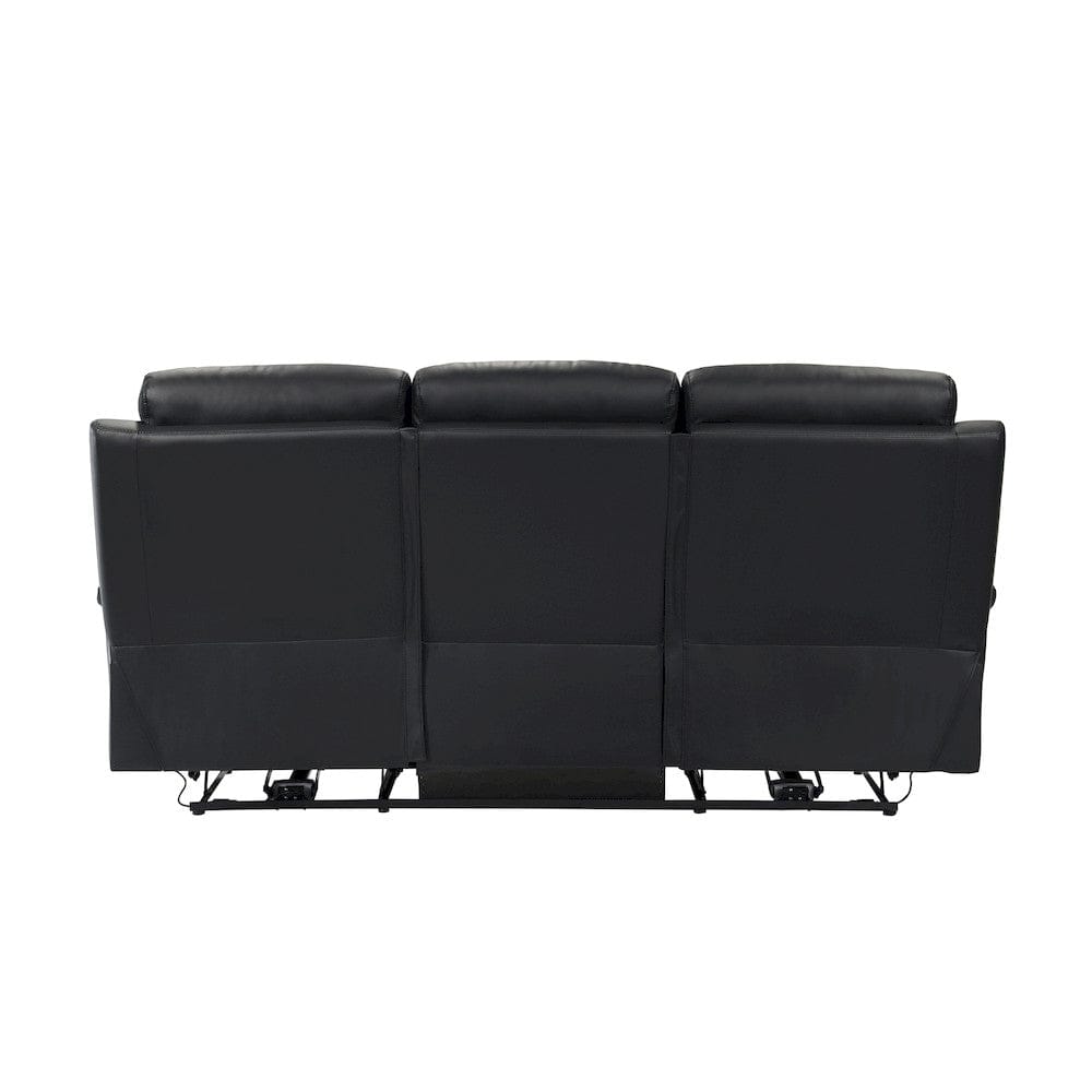 Homelegance  - Hancock Power Double Reclining Sofa in Black - 9628BLK-3PW  view 3