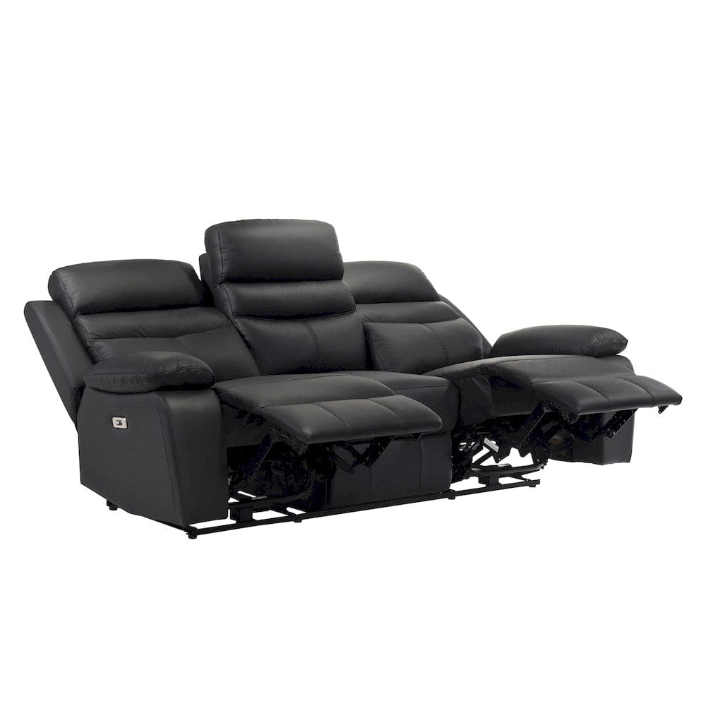 Homelegance  - Hancock Power Double Reclining Sofa in Black - 9628BLK-3PW  view 4