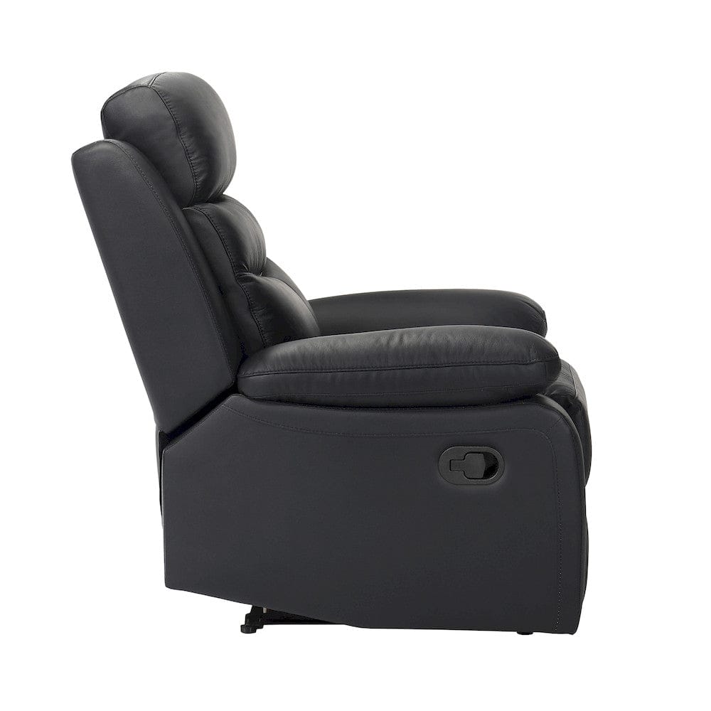 Homelegance  - Hancock Reclining Chair in Black - 9628BLK-1  view 3