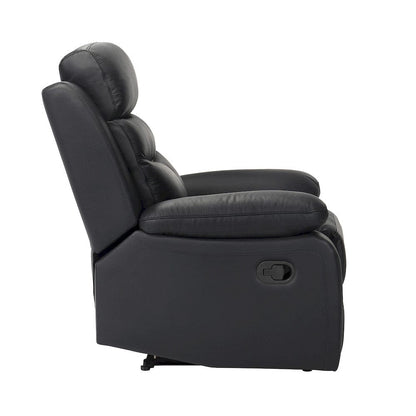 Homelegance  - Hancock Reclining Chair in Black - 9628BLK-1  view 3