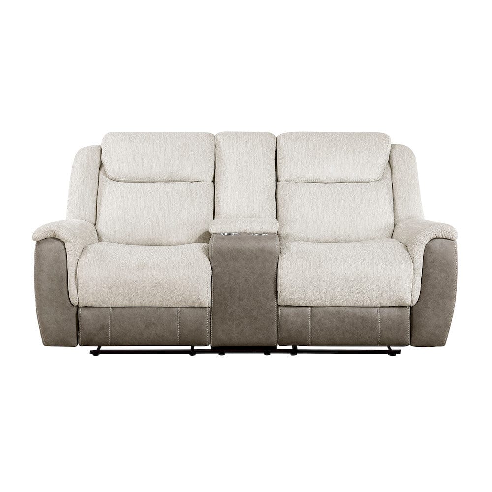 Homelegance  - Harriette Double Reclining Love Seat W/ Center Console in Beige - 9703BE-2  view 1