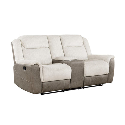 Homelegance  - Harriette Double Reclining Love Seat W/ Center Console in Beige - 9703BE-2  view 2