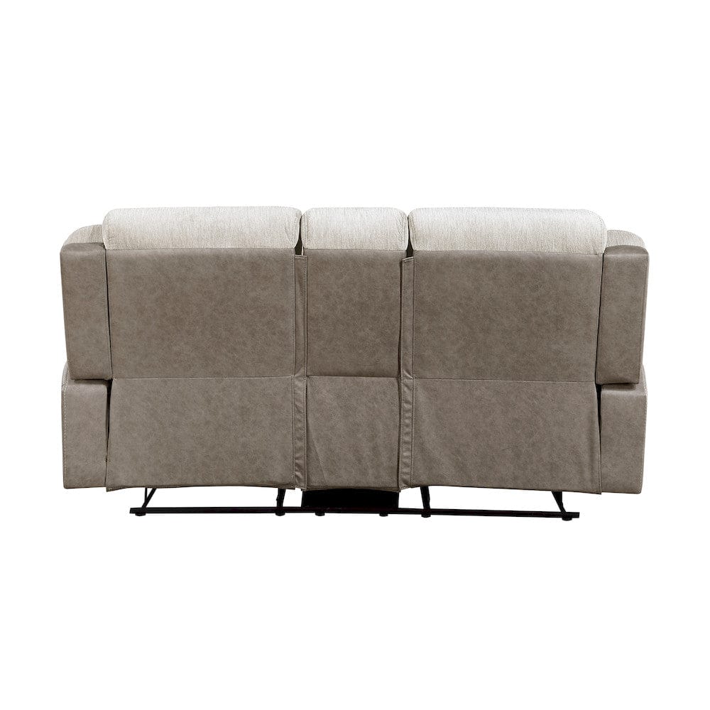 Homelegance  - Harriette Double Reclining Love Seat W/ Center Console in Beige - 9703BE-2  view 3