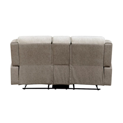 Homelegance  - Harriette Double Reclining Love Seat W/ Center Console in Beige - 9703BE-2  view 3
