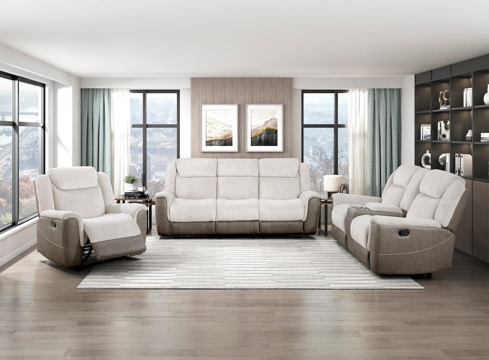 Homelegance  - Harriette Double Reclining Love Seat W/ Center Console in Beige - 9703BE-2  view 12