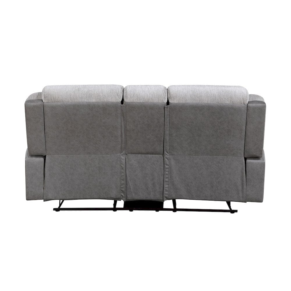 Homelegance  - Harriette Double Reclining Love Seat W/ Center Console in Gray - 9703GY-2  view 4