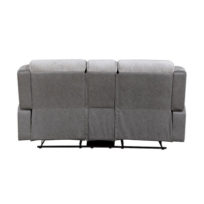 Homelegance  - Harriette Double Reclining Love Seat W/ Center Console in Gray - 9703GY-2  view 4