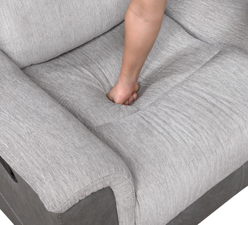 Homelegance  - Harriette Double Reclining Love Seat W/ Center Console in Gray - 9703GY-2  view 8