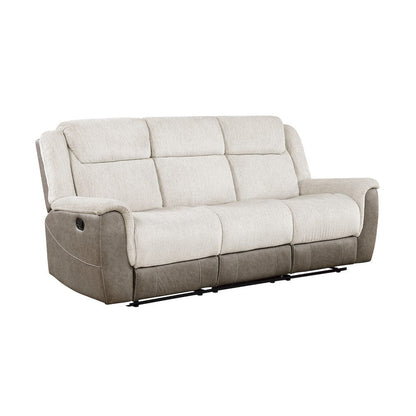 Homelegance  - Harriette Double Reclining Sofa in Beige - 9703BE-3  view 2