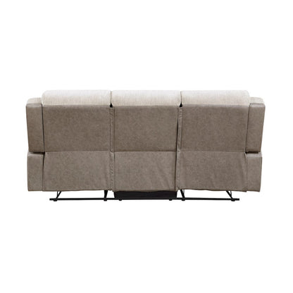 Homelegance  - Harriette Double Reclining Sofa in Beige - 9703BE-3  view 3