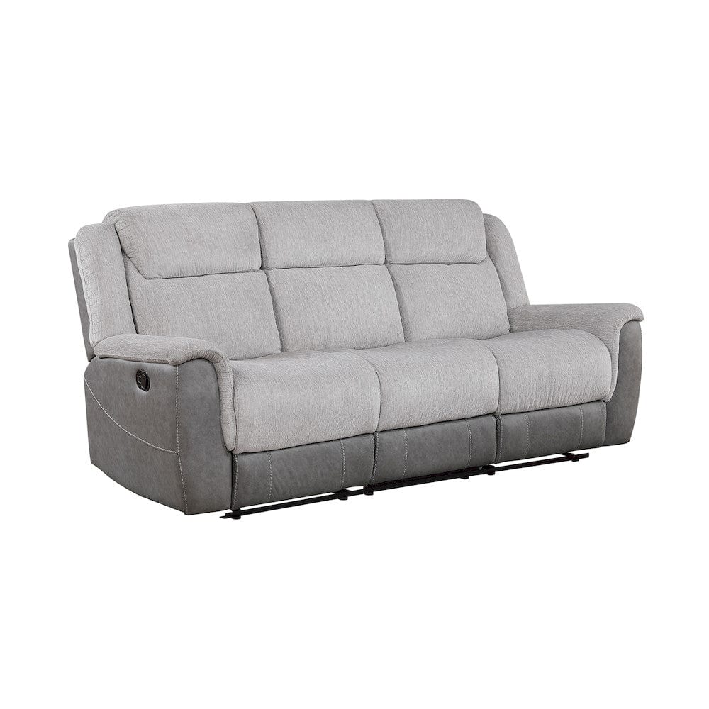 Homelegance  - Harriette Double Reclining Sofa in Gray - 9703GY-3  view 1