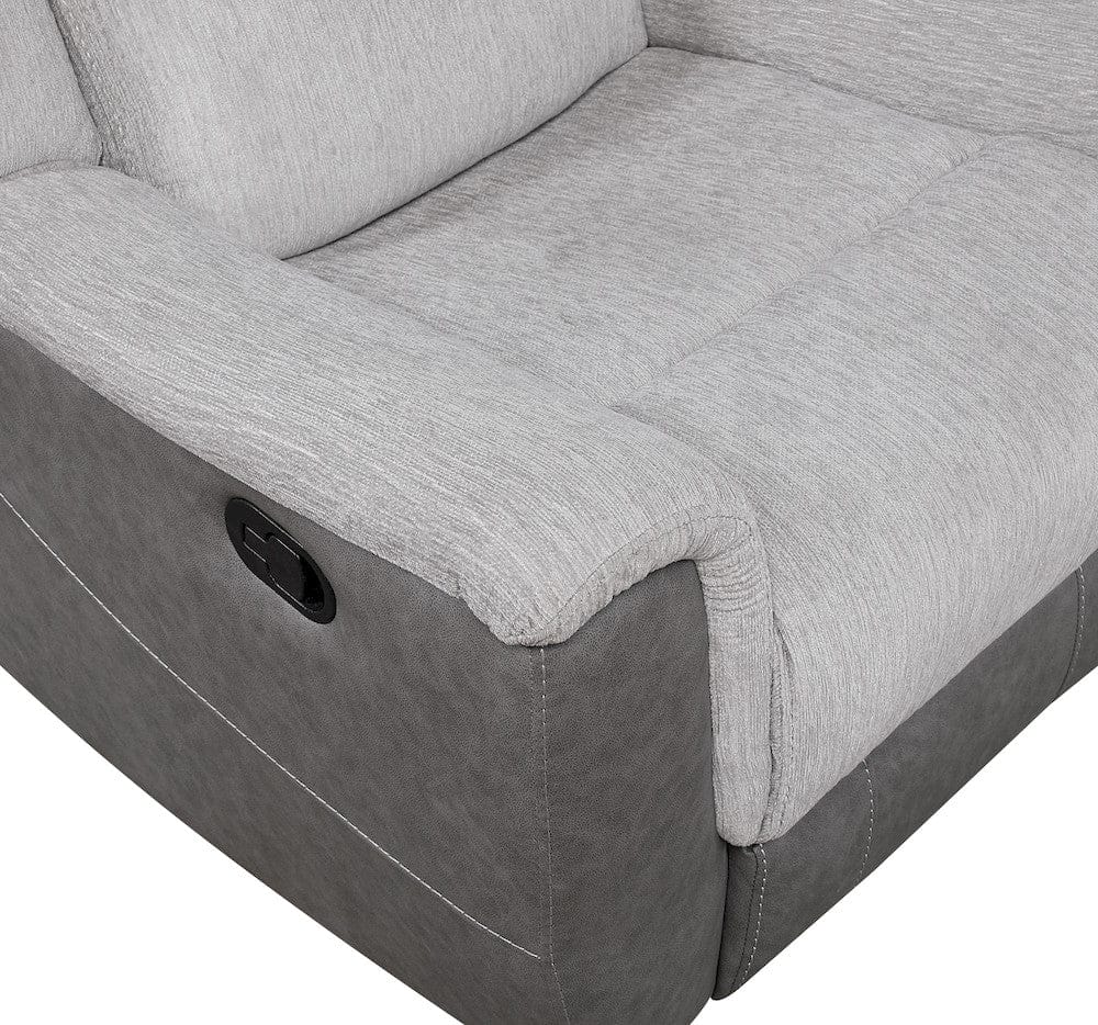 Homelegance  - Harriette Double Reclining Sofa in Gray - 9703GY-3  view 3