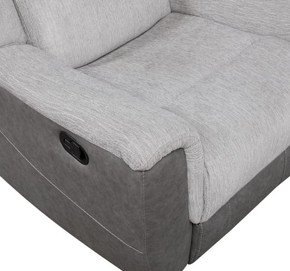Homelegance  - Harriette Double Reclining Sofa in Gray - 9703GY-3  view 3