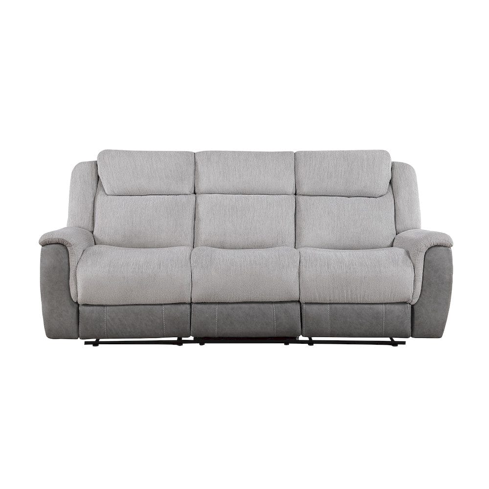 Homelegance  - Harriette Double Reclining Sofa in Gray - 9703GY-3  view 10