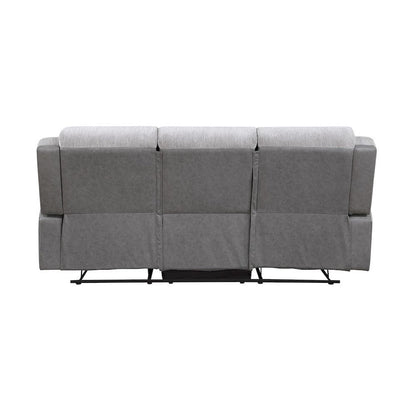 Homelegance  - Harriette Double Reclining Sofa in Gray - 9703GY-3  view 11