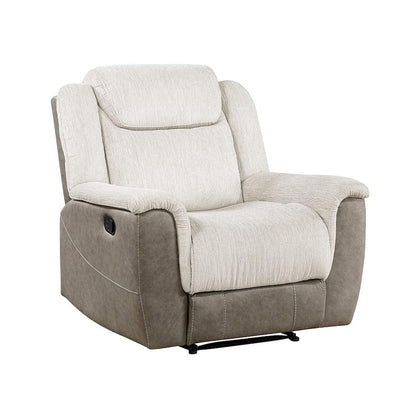 Homelegance  - Harriette Reclining Chair in Beige - 9703BE-1  view 2