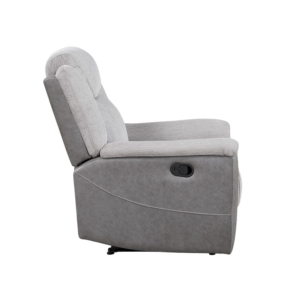Homelegance  - Harriette Reclining Chair in Gray - 9703GY-1  view 7