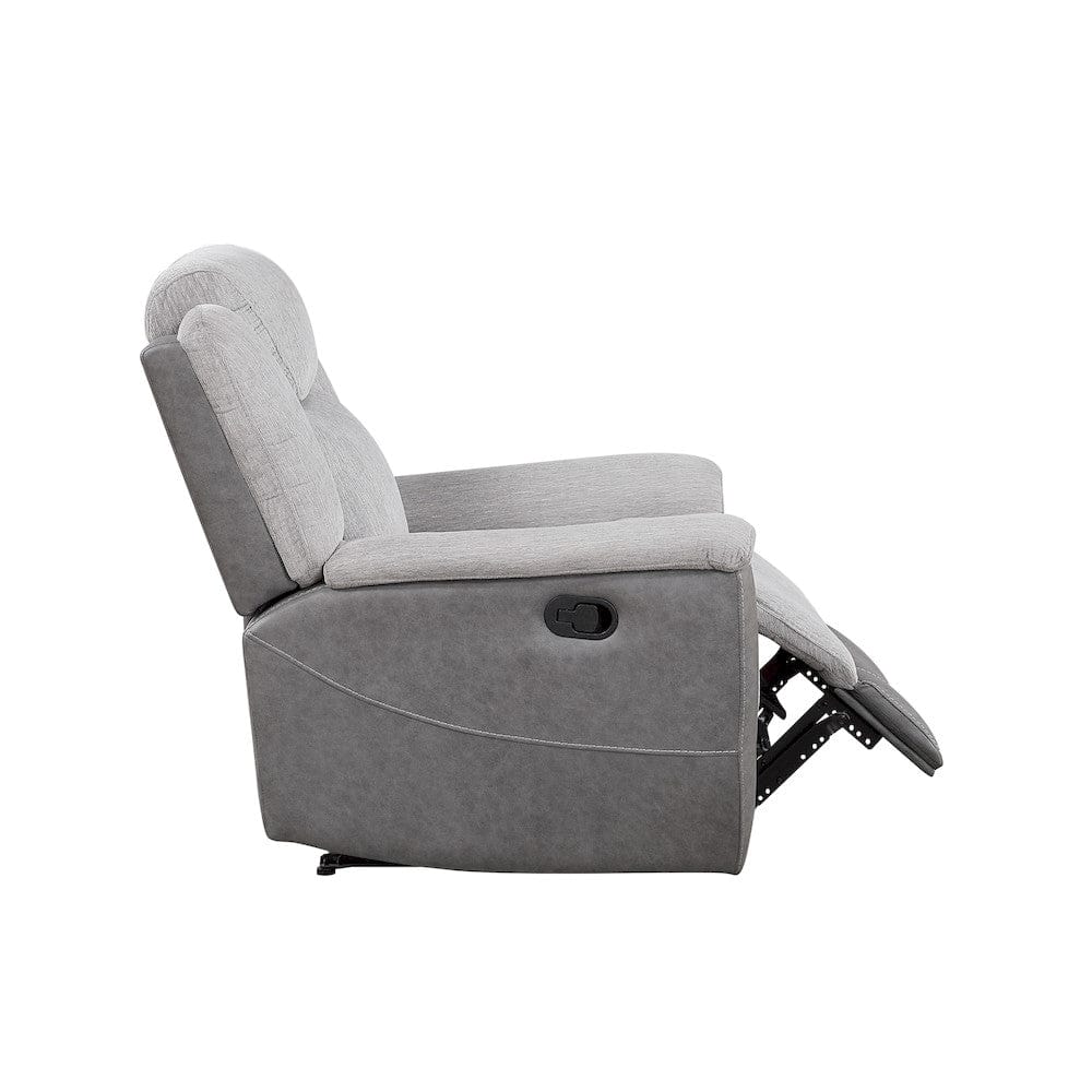 Homelegance  - Harriette Reclining Chair in Gray - 9703GY-1  view 9