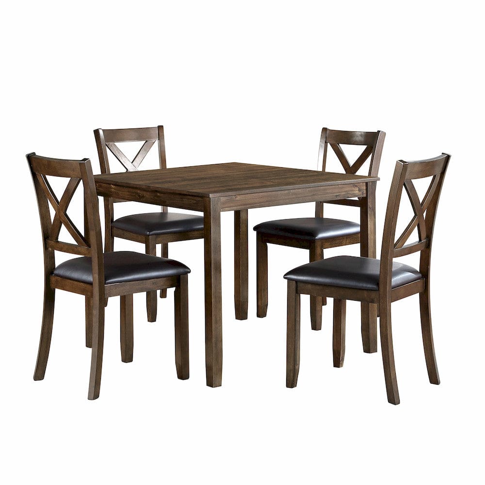 Homelegance  - Hazel 5-Piece Pack Dinette Set in Dark brown - 5838CH-5P  view 1